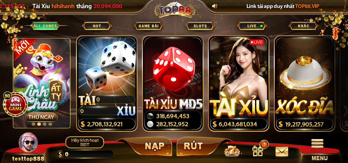 Tải App TOP88 cho Android