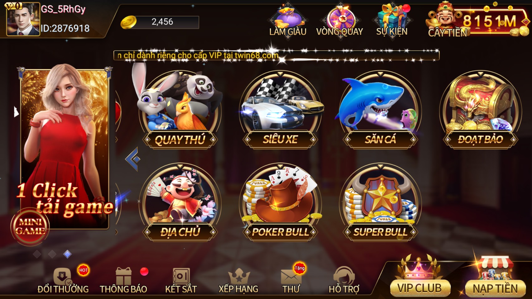 Hệ thống game đa dạng